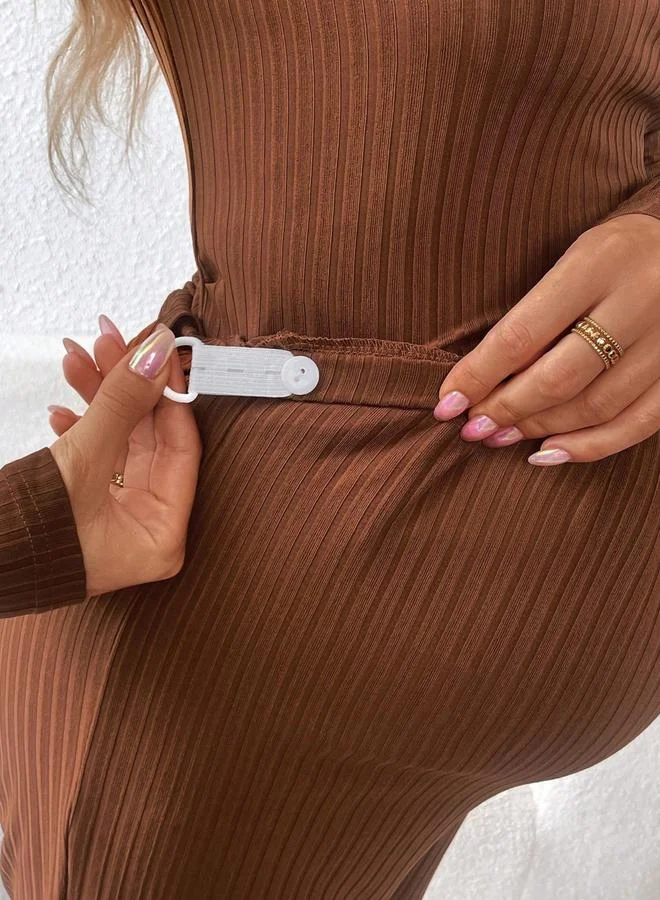 Take Two  Women Round Neck Top and Adjustable Elastic Pants Maternity Set for Women | Best Price UAE